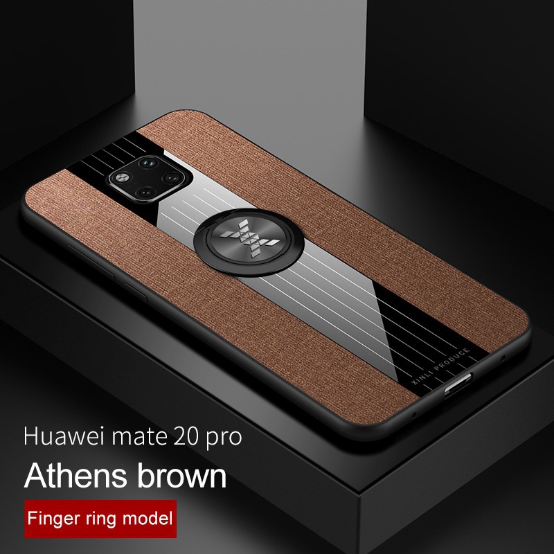 Huawei Mate 20 20 Pro 20x Silicone Finger Ring Case Vải Vải Điện thoại Vỏ siêu mỏng