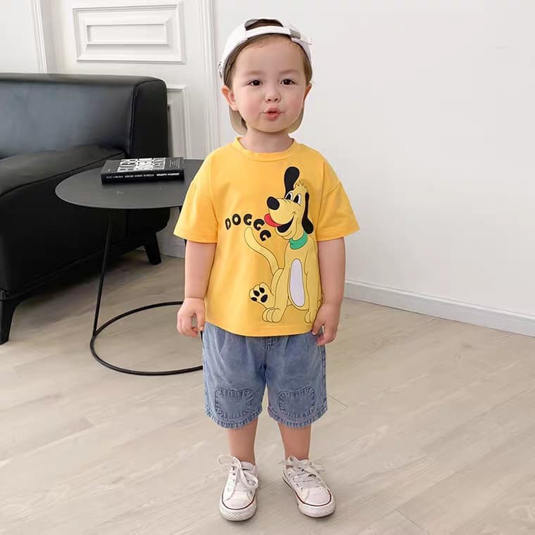 Áo cộc tay thun lạnh Minky Mom cho bé trai bé gái - 1038