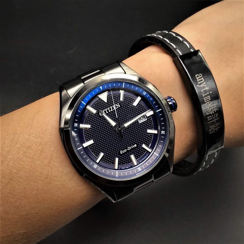 ĐỒNG HỒ NAM CHÍNH HÃNG Citizen AW1147-52L WDR Eco-Drive Blue Dial Men Watch