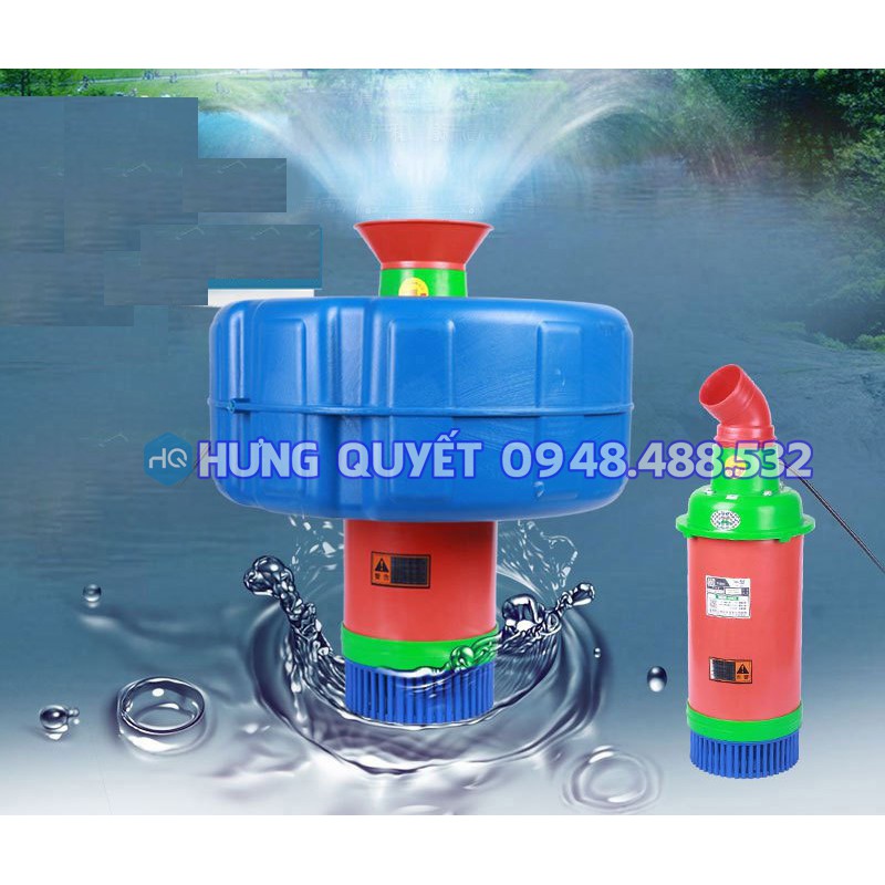 Máy bơm nước nổi bơm sục khí tạo ôxy hòa tan cho ao nuôi máy bơm tõm ao câu hồ câu vừa tạo cảnh vừa tạo oxy cho ao hồ