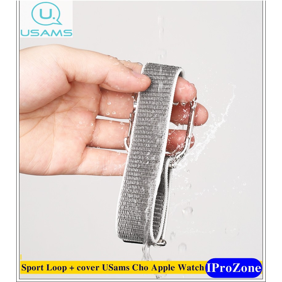 (SIze 40 - 44mm)Dây sport loop + cover cho Apple watch chính hãng Usams