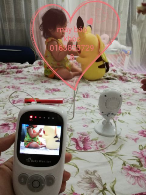 [Tặng kèm thìa báo nóng] Máy báo khóc Baby Monitor màn hình 2.4 in- Camera giám sát trẻ em siêu nét mbk02