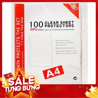 Sơ mi đục lỗ XiFu 303A A4 (Tập 100 tờ) - Bìa lá A4٩(^‿^)۶