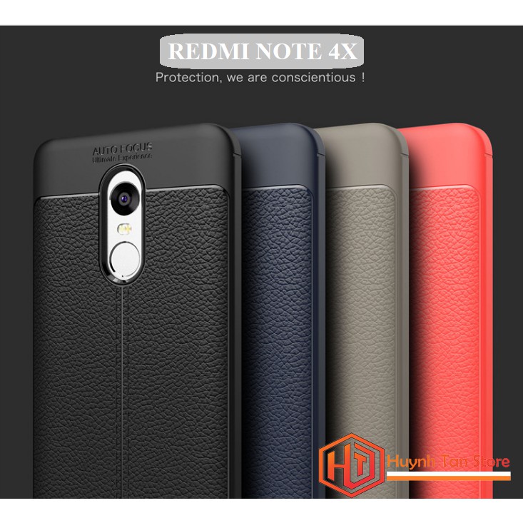 Ốp Lưng Auto Focus Vân Da Cho Xiaomi Note 4X