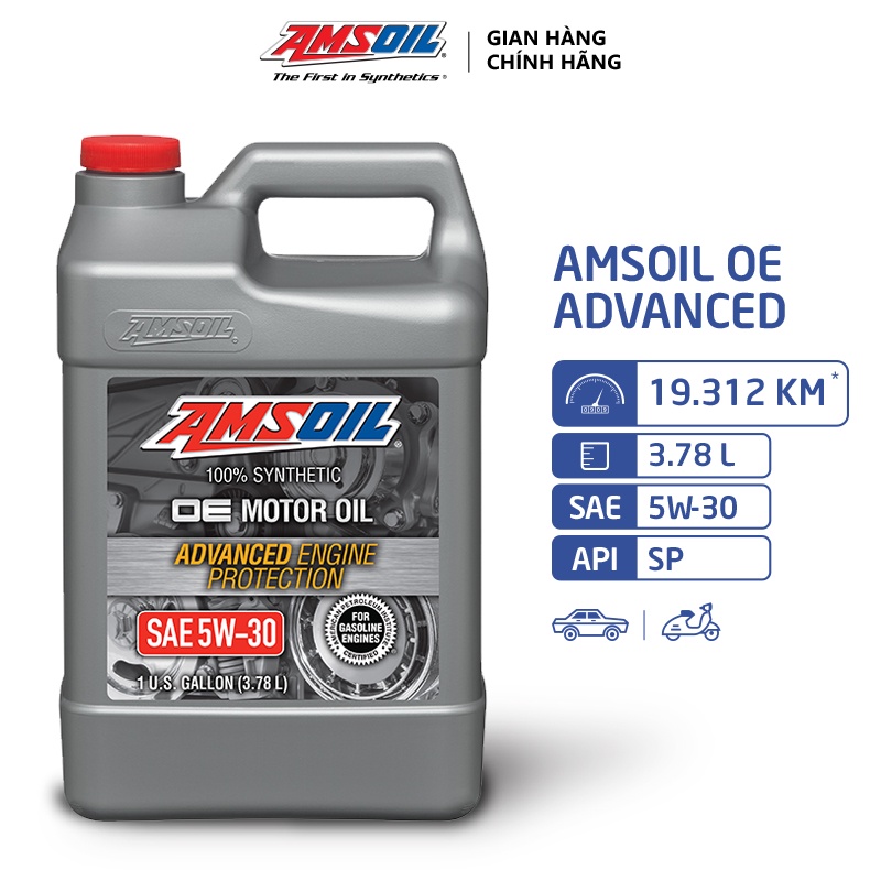 Nhớt Xe Hơi Tổng Hợp Amsoil OE 5w30 3.78L