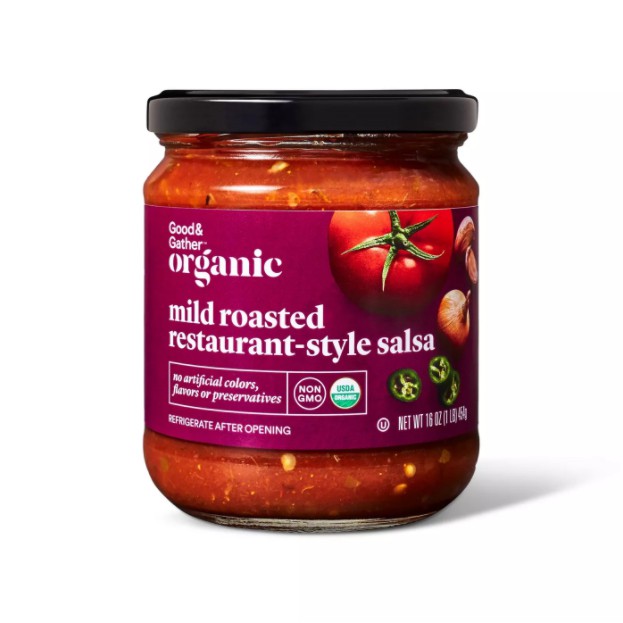 SỐT SALSA ORGANIC CÔNG THỨC NHÀ HÀNG Good &amp; Gather Mild Roasted Restaurant Style Salsa, 454g (16oz)