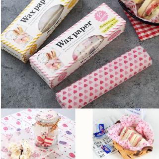 50pcs Hamburger Paper Wax Paper Food Disposable Sandwich Packaging Wrapping