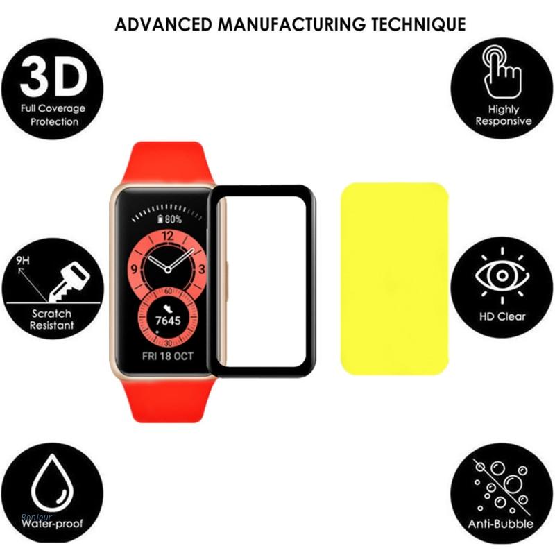 Set 2 Kính Cường Lực Bảo Vệ Màn Hình Đồng Hồ Huawei Band 6