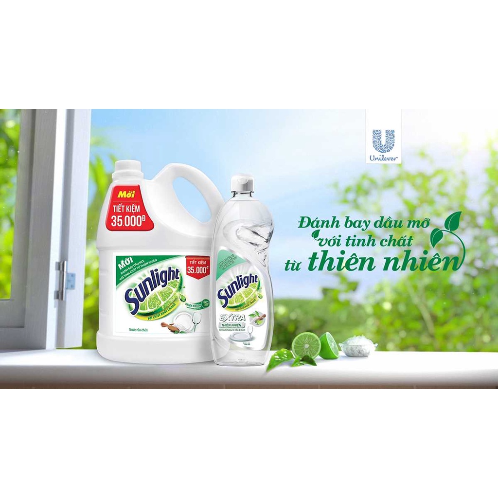 Nước rửa chén Sunlight can 3,8kg