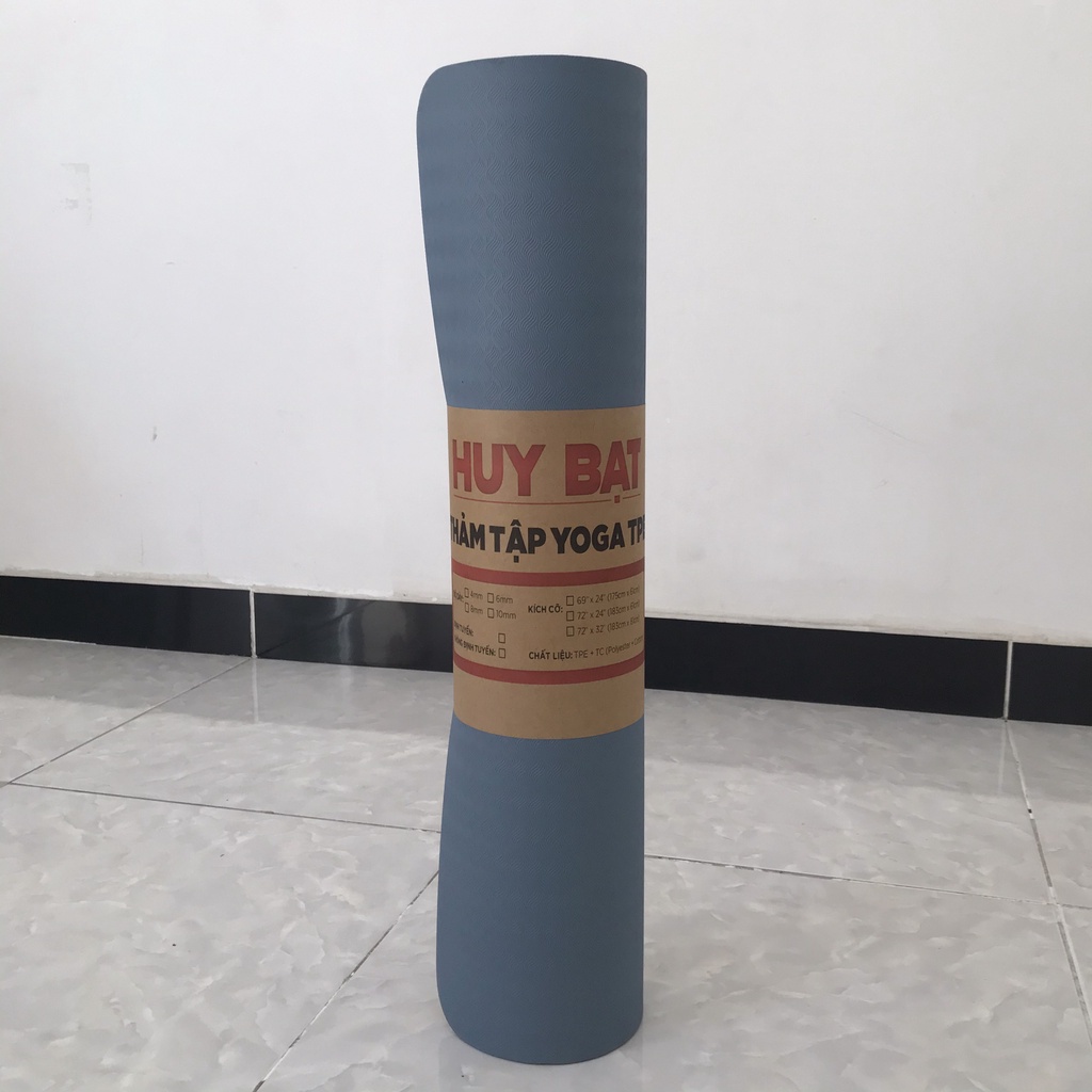 Thảm Tập Gym Huy Bạt 2 Lớp Tập Yoga Tập Thể Dục Mọi Lúc Thiết Kế Nhẹ Nhàng Mang Đi Tiện Dụng Tặng Túi  Và Dây Buộc