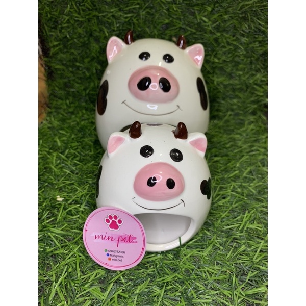 nhà ngủ sứ bò sữa dễ thương cho hamster , chuột cảnh