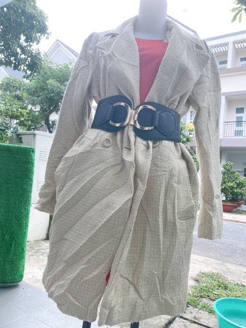 Áo khoát dạ màu kem dáng dài combo 3 ngẫu nhiên