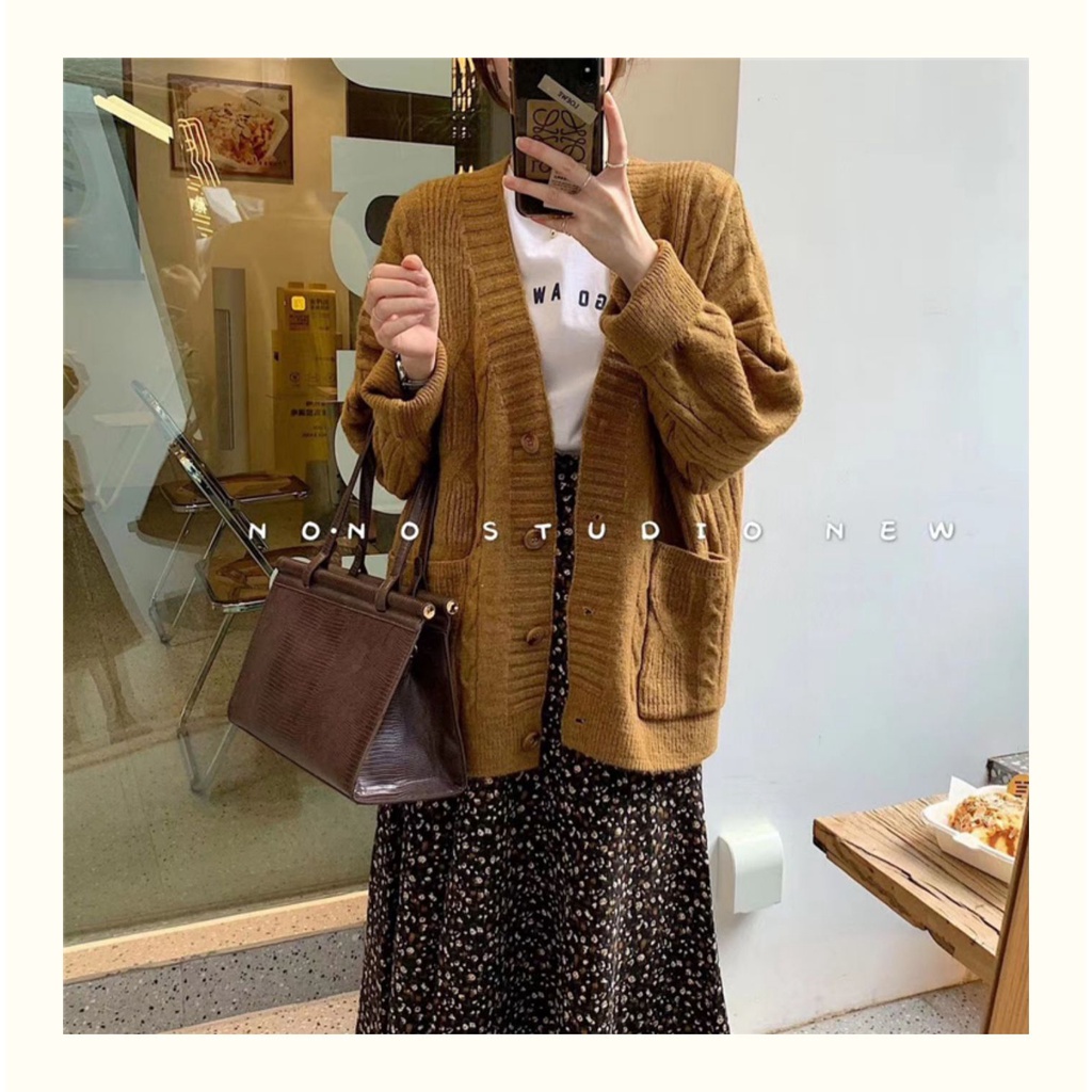 Áo Cadigan Dài Tay Cổ V Dày Dặn Chamia | BigBuy360 - bigbuy360.vn