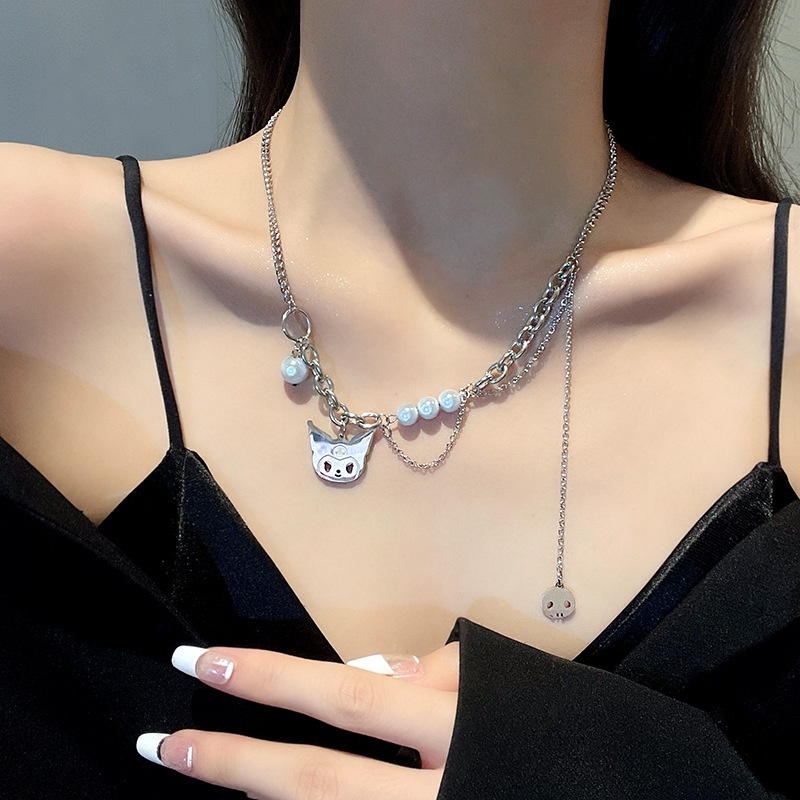 Dây chuyền MANYUE phối hạt ngọc trai nhân tạo phong cách Hàn Quốc thời trang dành cho nữ