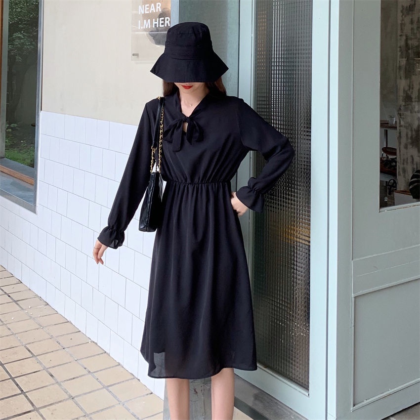 Chân Váy Đen Dáng Dài Thời Trang Mùa Thu Cho Nữ