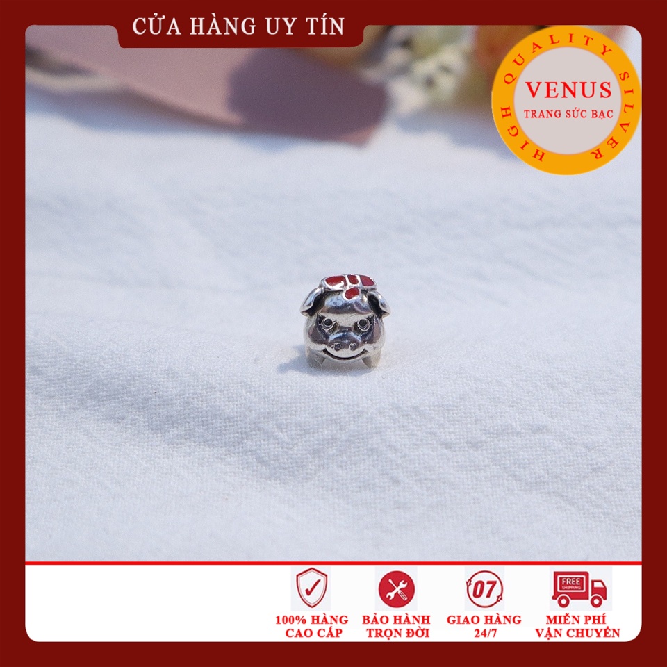 Charm Con Heo- S925 ALE- Trang Sức Bạc Venus