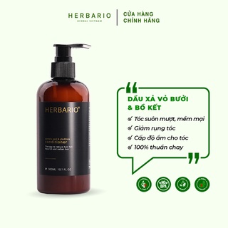 Dầu xả vỏ bưởi & bồ kết herbario giảm rụng tóc, phục hồi tóc hư tổn, tóc mượt mà chắc khoẻ