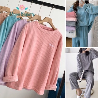 Bộ đồ ngủ, bộ mặc nhà, đồ ngủ lông cừu siêu ấm mùa đông, bộ ngủ dài tay lông BNL312 - Hàng nhập khẩu