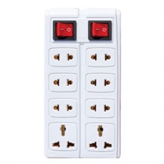 Ổ Cắm Điện Đa Năng Dài PIPO P8 Cao Cấp 8 Lỗ, 2 Công Tắc 3M/5M