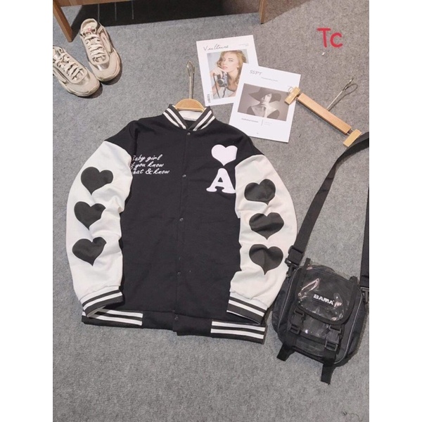 Áo khoác logo A tay tim TC6