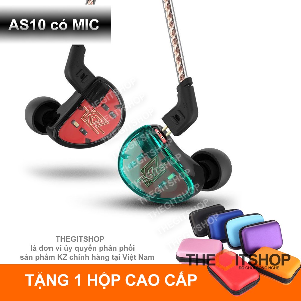 Tai nghe Knowledge Zenith KZ AS10 - Có Míc - Chính Hãng- nâng cấp zs10