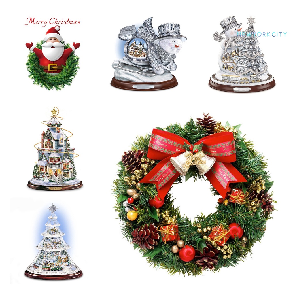 Đề Can Tự Dính Trang Trí Cửa Sổ Chủ Đề Giáng Sinh