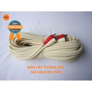 Dây tín hiệu 4 đầu AV (bông sen) dài 10m - dây cao cấp chính hãng thương hiệu CAF - có bảo hành