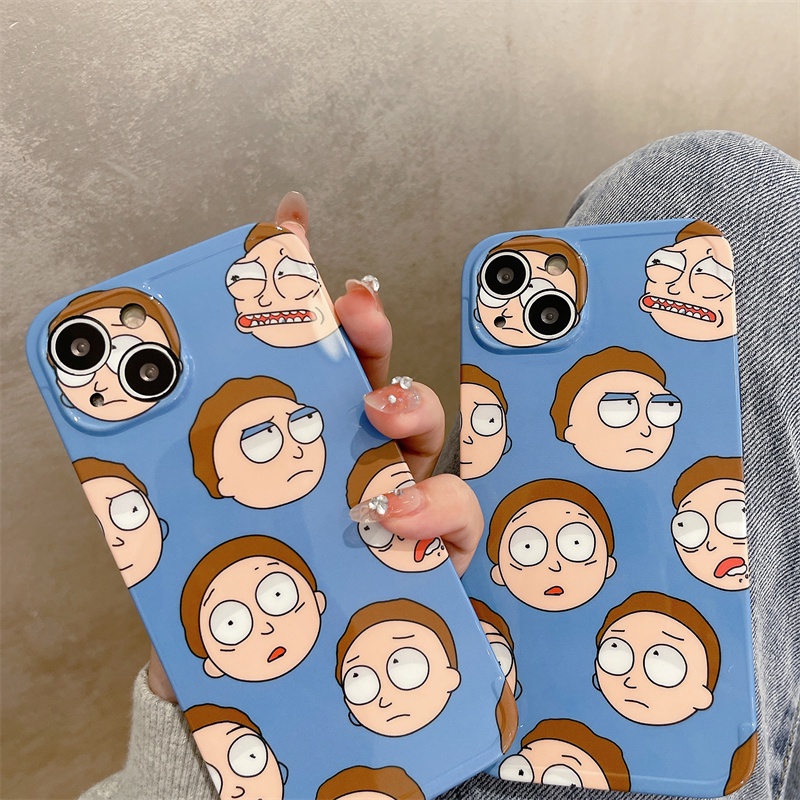 Ốp Điện Thoại Dẻo Họa Tiết Hoạt Hình Morty Cho iPhone 14 / 13 / 12 Pro MAX / X / XS / XR / XS MAX / 11 / 11 Pro MAX