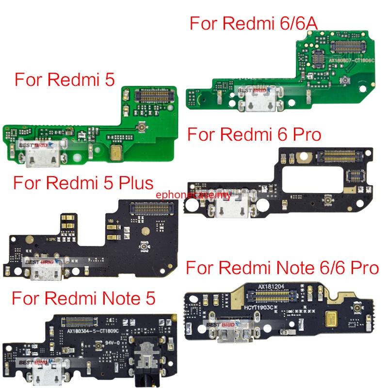 1 dây cáp sạc cổng USB thay thế cho Xiaomi Redmi Note 5 5A 6A 5 Plus 6 7A 8 9S Pro