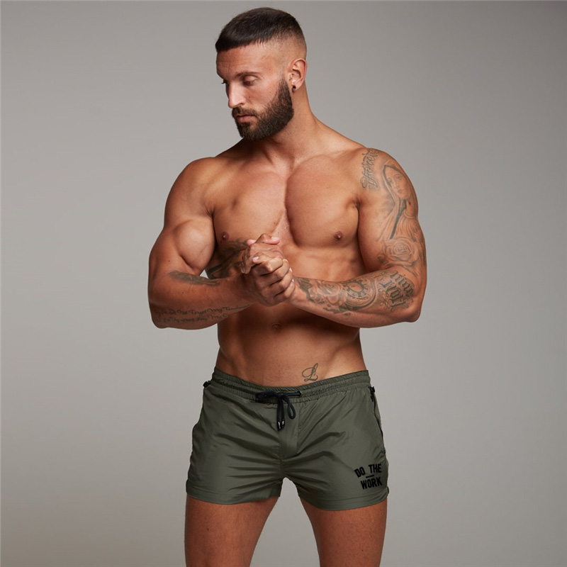 Mesh Workout Fitness Comfortable Mens Quick Dry Shorts Gym Men Fashion Brand Zipper Pocket Male Casual Plus Size Sports Shorts
