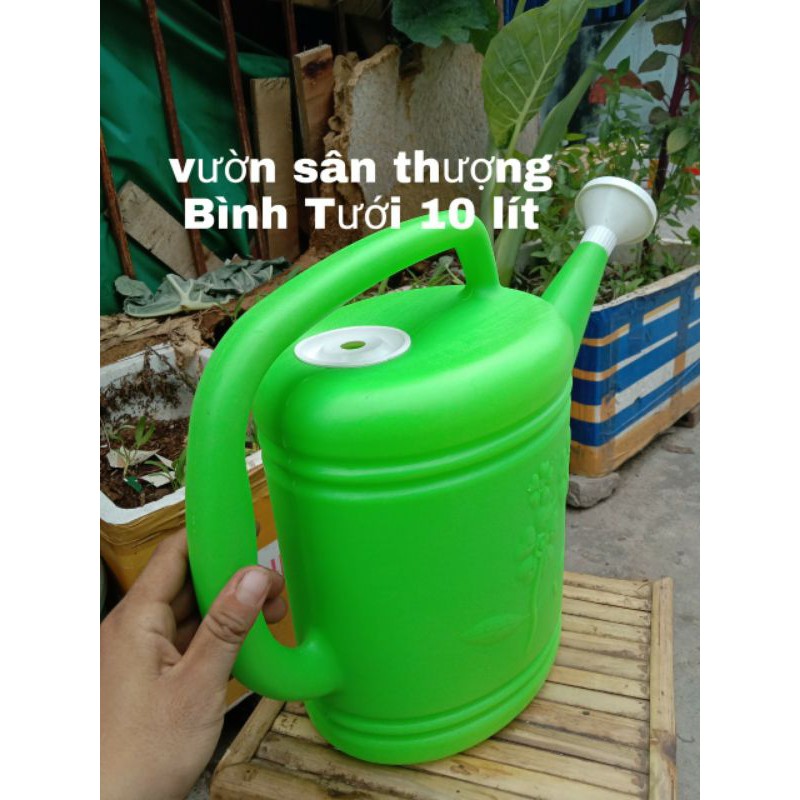 Bình Nhựa Có Xoa Tưới Màu Ngẫu Nhiên (10l), Nhựa Bền Đẹp, Chắc, Cầm Vừa Tay