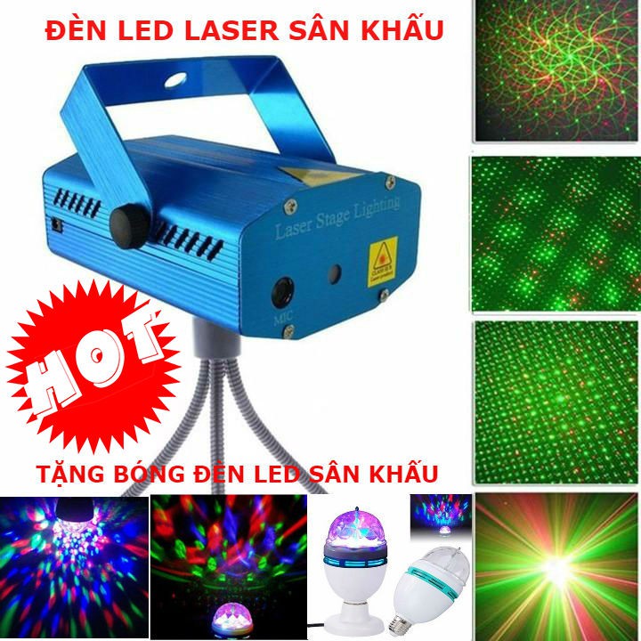( SIÊU HÓT ) ĐÈN LED LASER SÂN KHẤU TẶNG ĐÈN VŨ TRƯỜNG