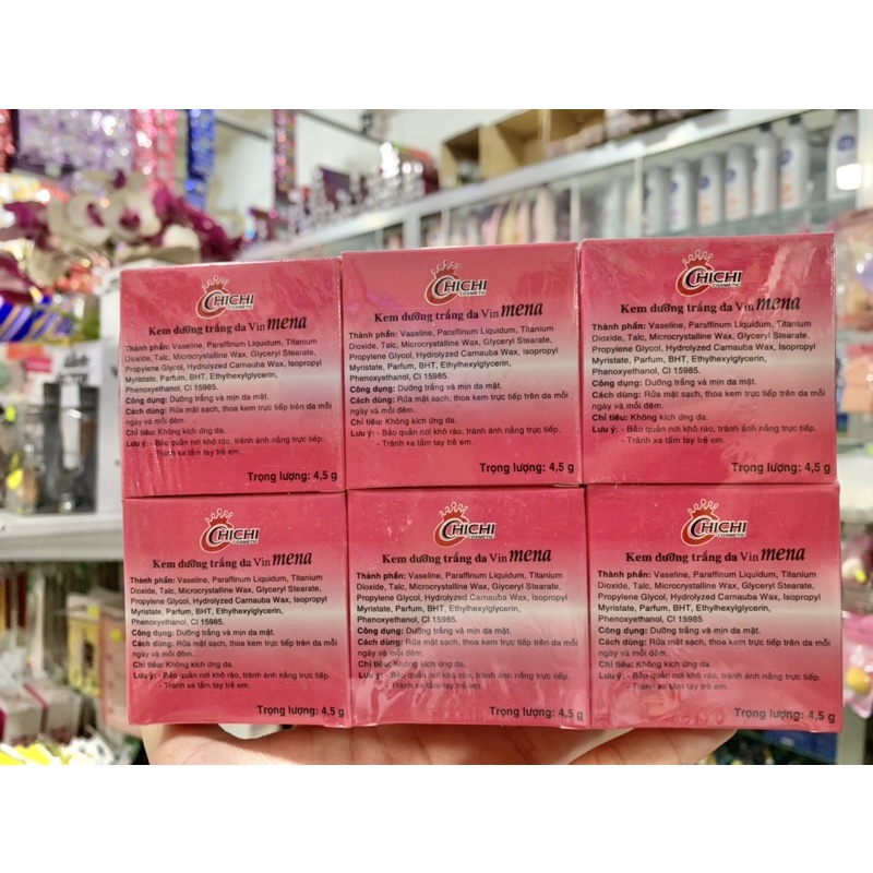 sỉ 1 lố 12 hủ kem mena chi chi xịn hủ 4,5g