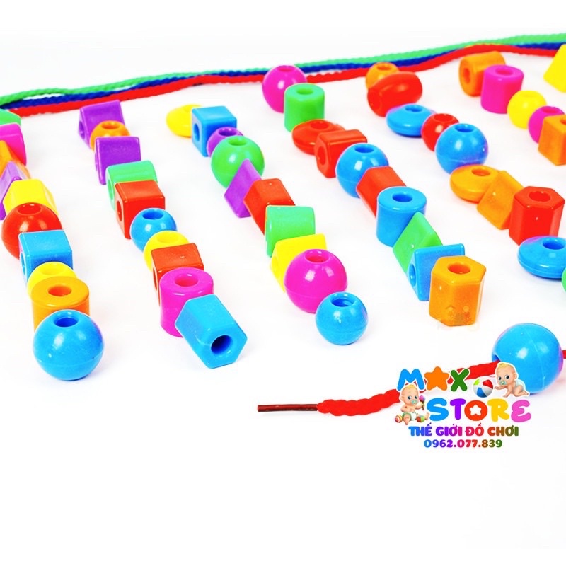 Túi Xâu Hạt Nhỏ Bằng Nhựa Kèm Dây Xâu Nhiều Màu Sắc