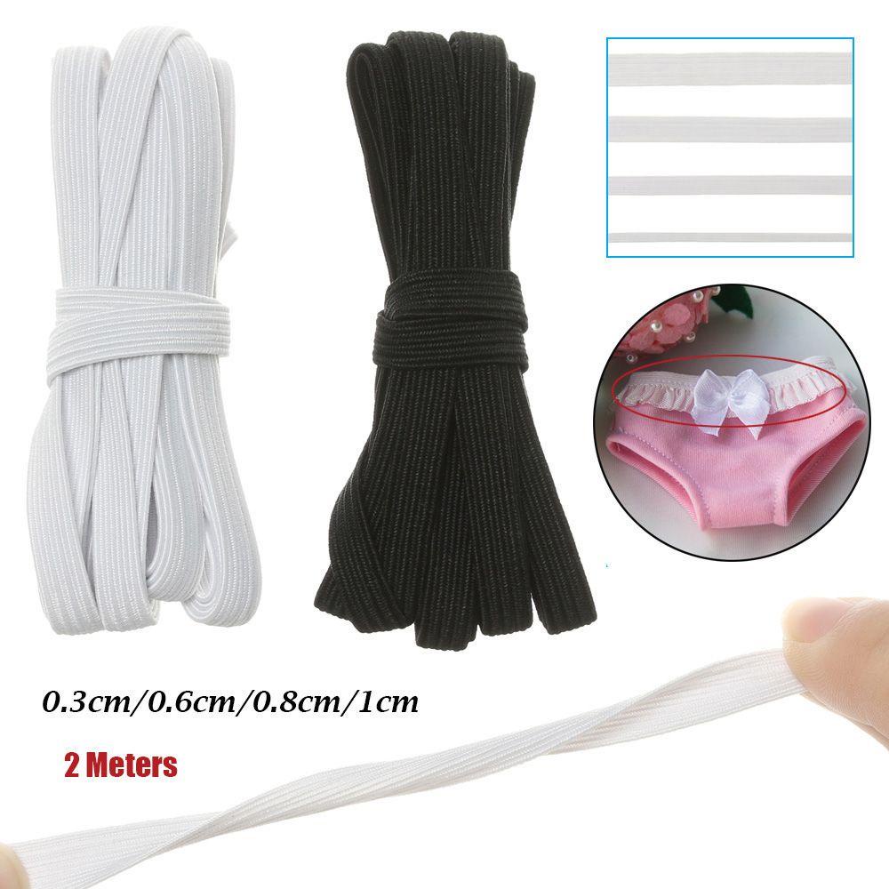 Dây Cao Su Co Giãn Dài 2M Màu Trắng / Đen Làm Quà Tặng Cho Búp Bê