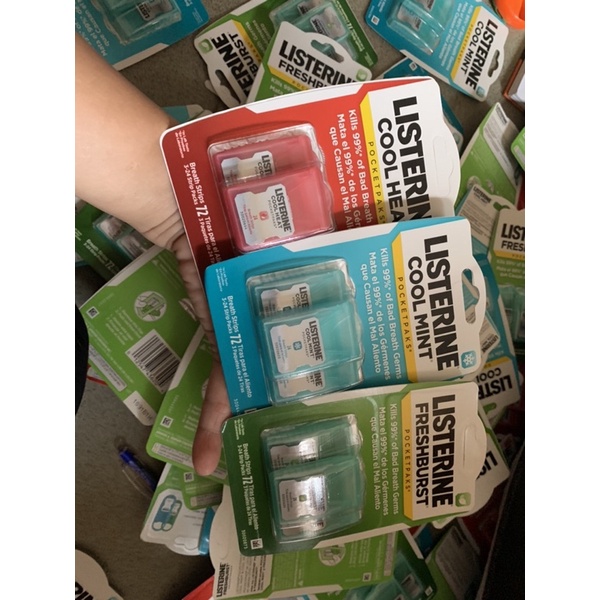 Miếng ngậm Listerine -Mỹ 🇺🇸72 pieces