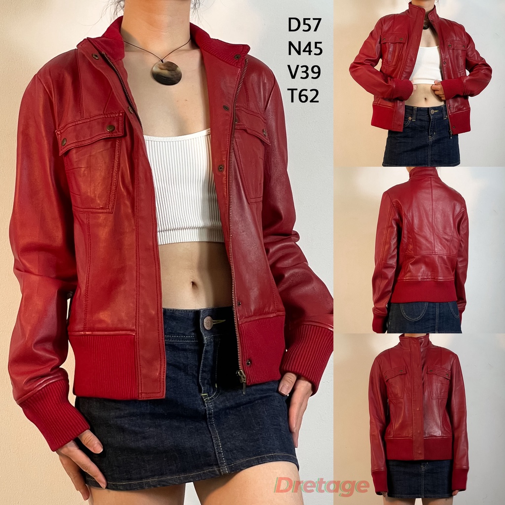 ÁO KHOÁC DA THẬT VINTAGE UNISEX 221-248