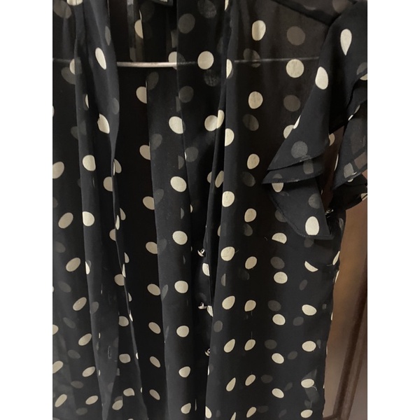 Áo sơ mi tay ngắn chấm bi KellyBui auth chính hãng