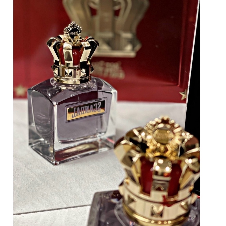 Nước hoa nam chính hãng JPG SCANDAL POUR HOMME hình vương miện đỏ 100ml Nước hoa nam tính lịch lãm- Lưu hương 8-12 tiếng
