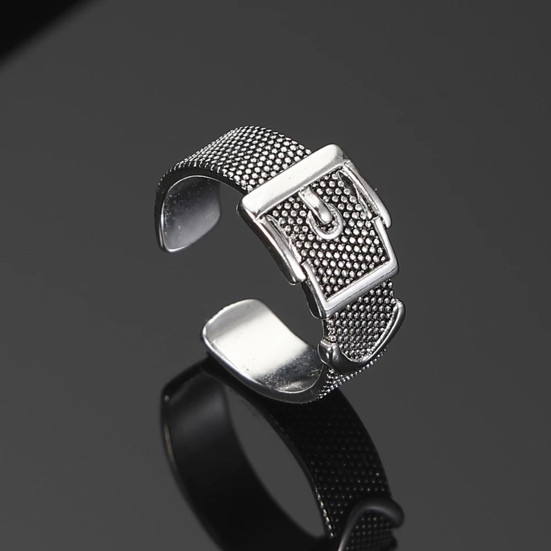 Nhẫn kim loại dạng mở phong cách gothic cổ điển cho nam và nữ