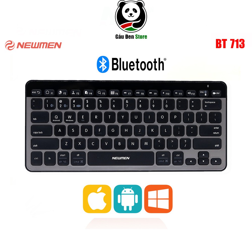 Bàn Phím 2 Chức Năng Bluetooth + Wireless Newmen BT713 Kết Nối 3 Thiết Bị - Hàng Chính Hãng