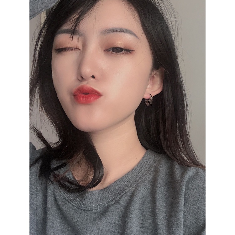 Khuyên tai hình tròn phong cách hip hop thời trang cho nữ