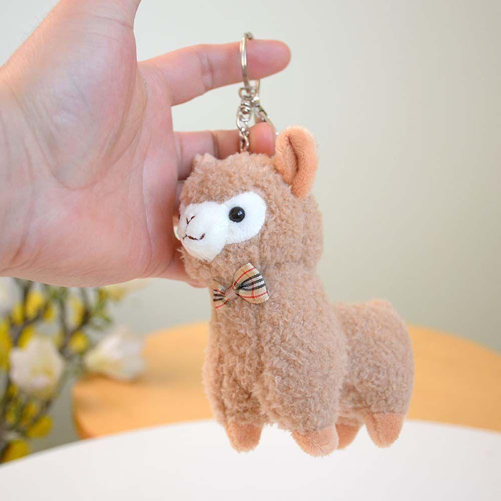 LILYES Móc Khóa Hình Lạc Đà Alpaca Hoạt Hình Handmade Dễ Thương