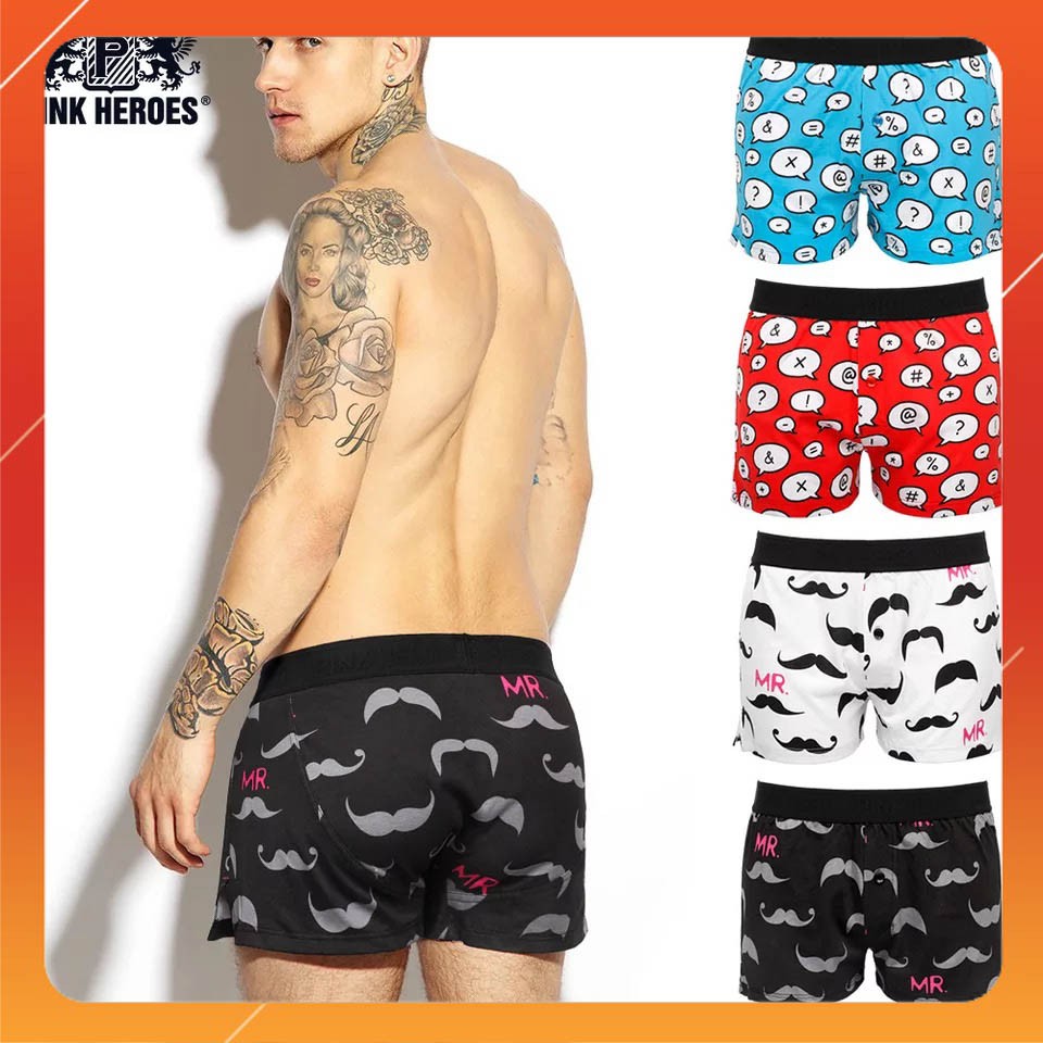 100KG có size - COMBO 4 quần đùi sịp boxer briefs nam cotton thông hơi cao cấp (Sỉ inbox)