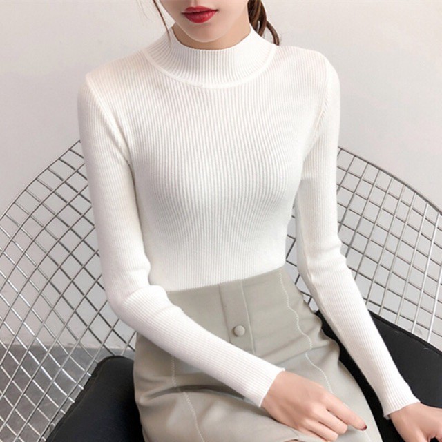 (Order-M) Ulzzang Áo len cổ cao M123-1