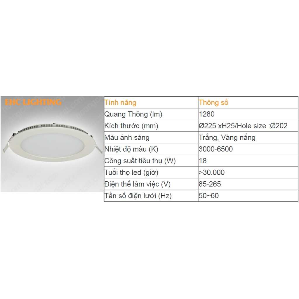 ĐÈN LED ÂM TRẦN 18W - AR18W