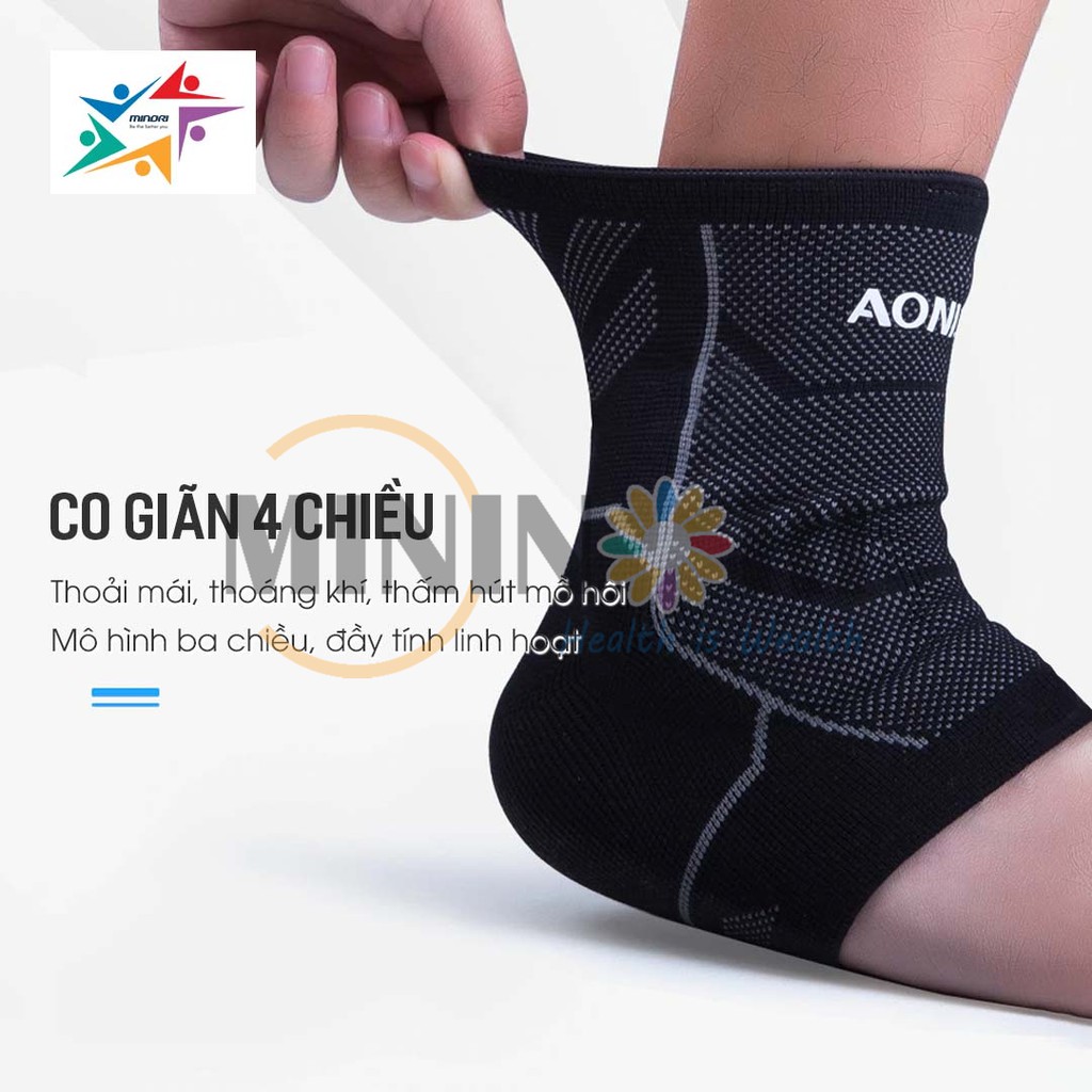 [Mã MINI20k hoàn 10% đơn 199K tối đa 20K xu]Bó Gót Bảo Vệ Mắt Cá Chân Thể Thao Aonijie E4404 - Ôm Sát