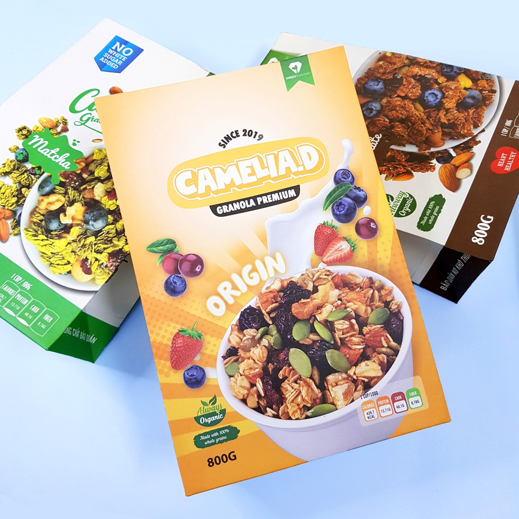 Granola giảm cân cao cấp by Camelia D, Granola siêu hạt (không đường ăn kiêng hiệu quả) | BigBuy360 - bigbuy360.vn