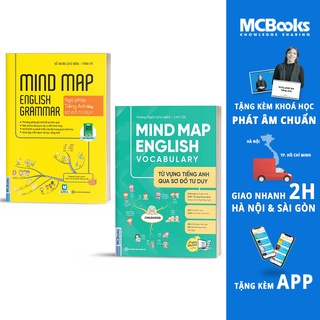  Sách - Combo Mindmap English Grammar và Mindmap English Vocabulary - Học Kèm App Online