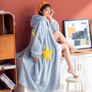 Váy ngủ lông cừu phong cách Hàn Quốc - Sẵn